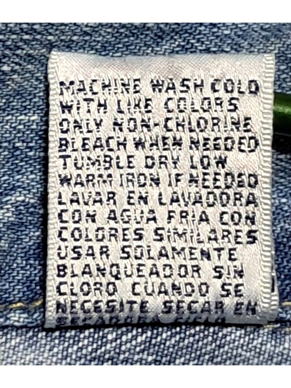 Vtg Bill Blass Denim Vest Womens M Medium Blue Boho Rose Embroidered Cotton Butt - Picture 8 of 13